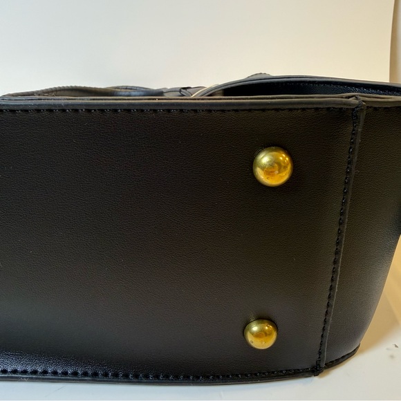 Melie Bianco Megan Minimalist Vegan Leather Tote Set NWT Black - Picture 14 of 16